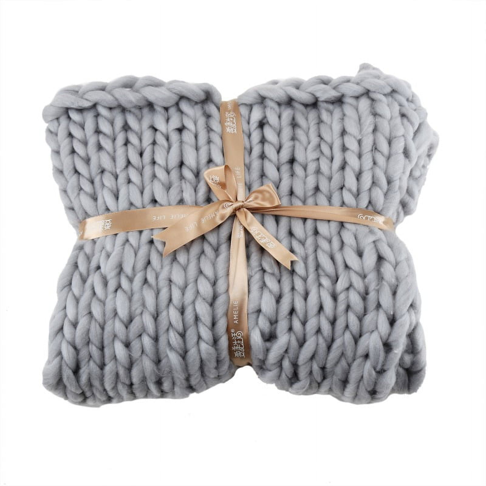 Gray Woven Acrylic Solid Color Plush Throw Gray Woven Acrylic Solid Color Plush Throw