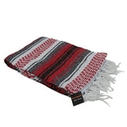 Handmade Classic Mexican Blankets XL 72"x49" Red