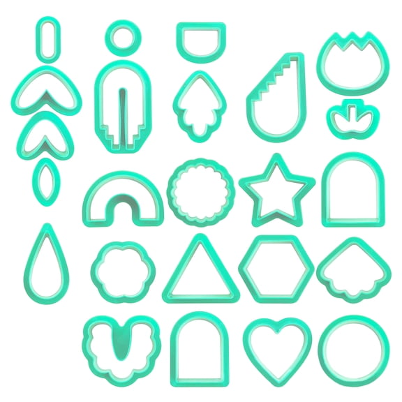 Handmade Clay Earring Cutter Different Shape Clay Cutter Pottery Tools Jewerlry Making Tools for Earrings Making