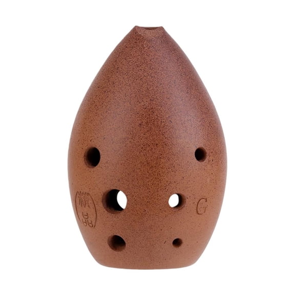 Handmade Clay Ocarina 8 Holes G Musical Instrument For Collector, Beginner Students And Traditional Music Player