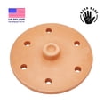 thumbnail image 1 of Handmade Clay Pot Dolma Lid Cover, Unglazed Terracotta Grape Leaf Roll Lid, Natural Earthenware Weighted Cooking Grill Press (Small 7.1 in), 1 of 5