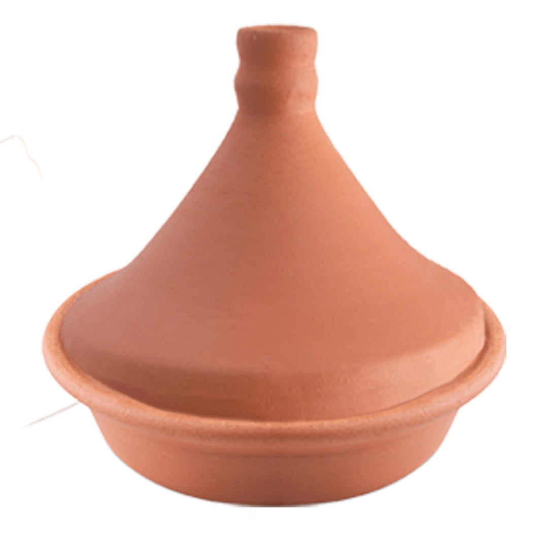 Handmade Clay Tagine Pot for Cooking, LeadFree Unglazed Earthenware