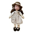 thumbnail image 1 of Handmade Cloth Girl Doll with Straw Hat, Cute Soft Stuffed Toy, Stuffed Animals, For Kids Room Decor, Plush Toys, Perfect Birthday Gift, 1 of 4