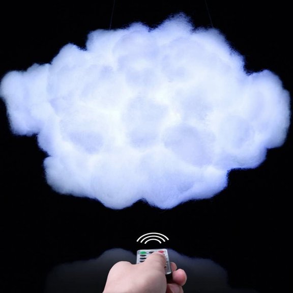 Handmade Cloud Light DIY Kit, Easy for Adults and Kids, Adjustable Brightness, 9 Modes, White Color, Cute Night Light in House and Coolest Choice on Facebook
