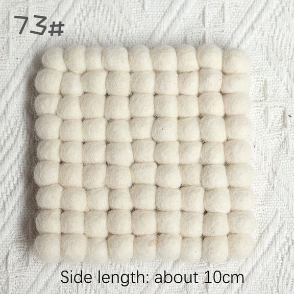 Handmade Coaster Knitted Wool Balls Cup Mat Heat Insulation Anti Slip Drink Hot Pad Absorbent Pads Table Protector Kitchen Dish