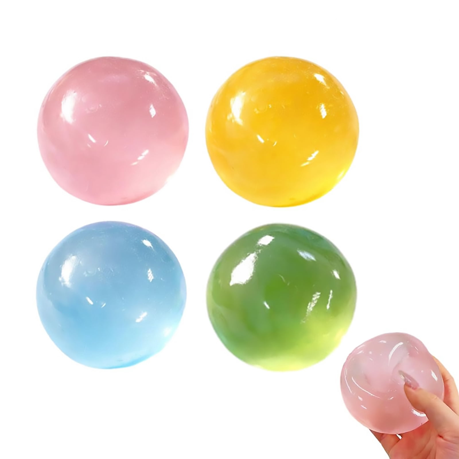 Handmade Coconut Oil Squishy Ball, Crunchy Fidget Stress Ball, Slow Rising, Portable, Odorless, Non-Sticky, for Study and Work