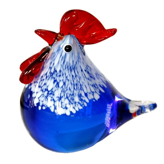Handmade Colored Glaze Rooster Figurine, Animal Decor Decorative Statue for Kitchen, Shelf