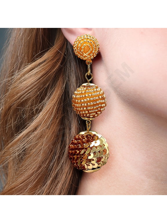 Handmade Colorful Beaded Earrings,Hoop Dangle Earrings, Bohemia Drops Earrings, Native Tassel Earrings FER1027