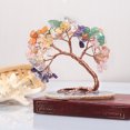 Handmade Colorized Crystal Money Tree for Good Luck Wealth Health