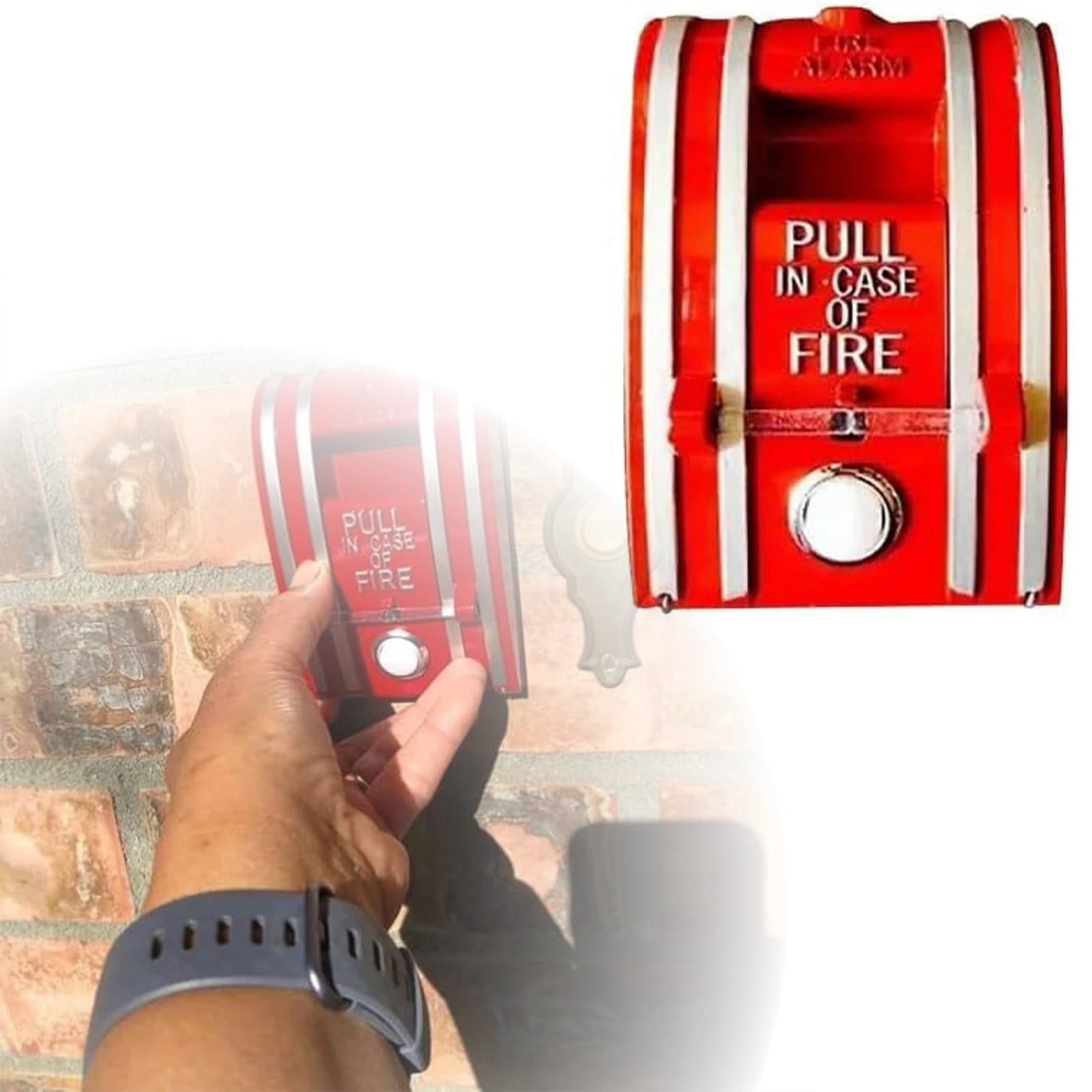 Bell Ringer Button Handmade Commemorative Gift For Retro Doorbell Flame Alarm Pull Station ...