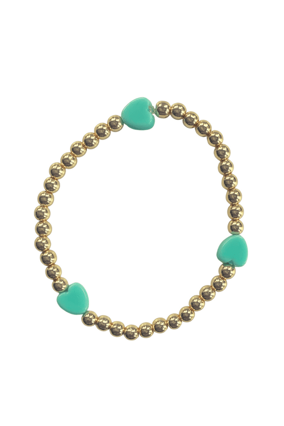 Handmade Conversation Heart Bracelet from Stacked By Suzie teal