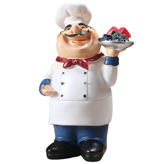 Handmade Cook Figurine Sculpture Resin Statue Perfectly For Kitchen And Dining Room Decoration