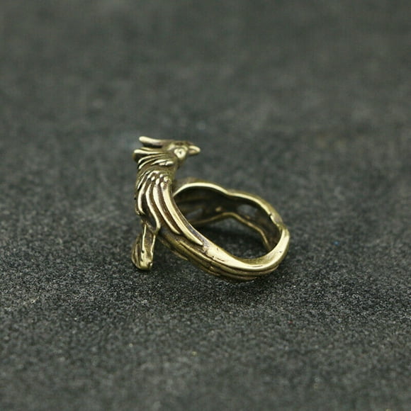 Handmade Copper Brass Phoenix Ring Chinese