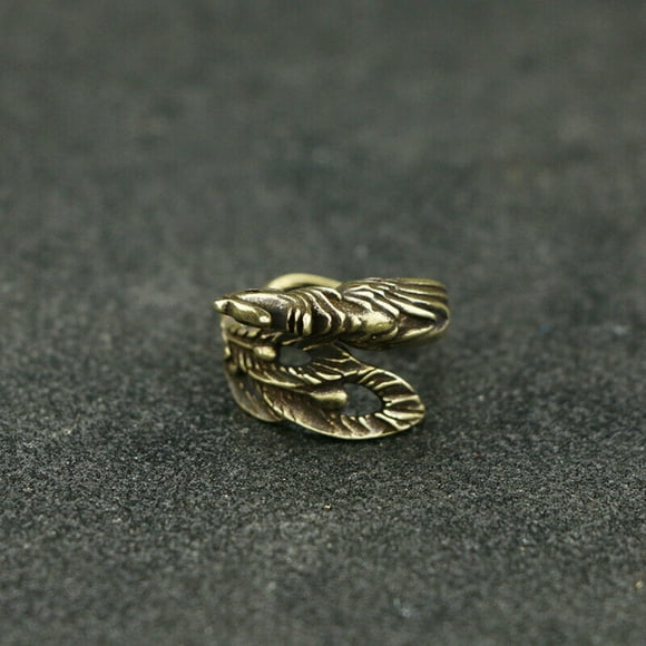 Handmade Copper Brass Phoenix Ring Chinese