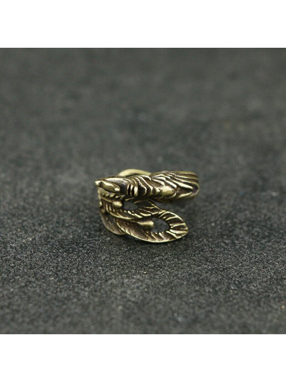 Handmade Copper Brass Phoenix Ring Chinese