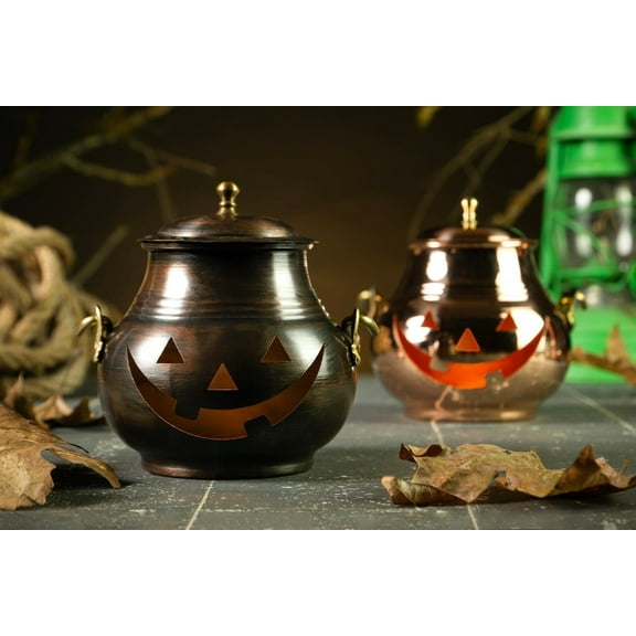 Handmade Copper Pumpkin Ornament, 4x4 Inch Fall Wall Decor with Hanger for Thanksgiving, Halloween, and Harvest Home Decor Gift