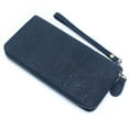 thumbnail image 1 of Handmade Cork Black zipper wallet, 100% Cork Lightweight durable, natural vegan organic sustainable Eco friendly gift, 1 of 2