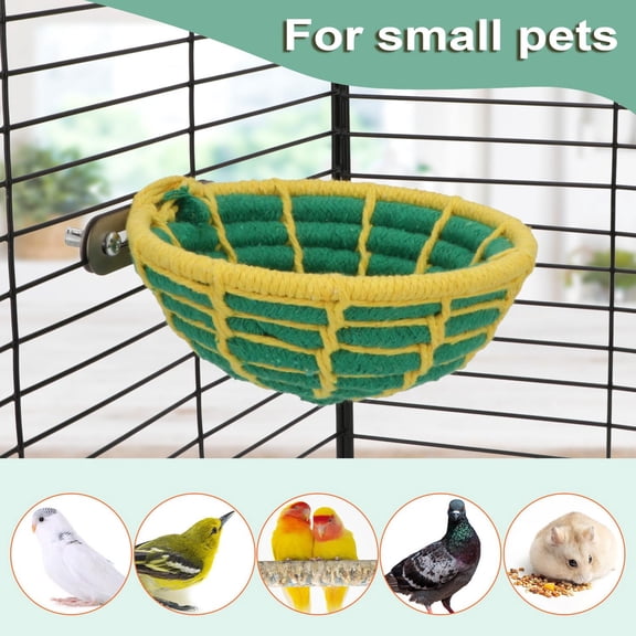 Handmade Coton Rope Bird Cage for Small Parrots Budgie Conure Lovebird Breeding Durable Pet Supplies