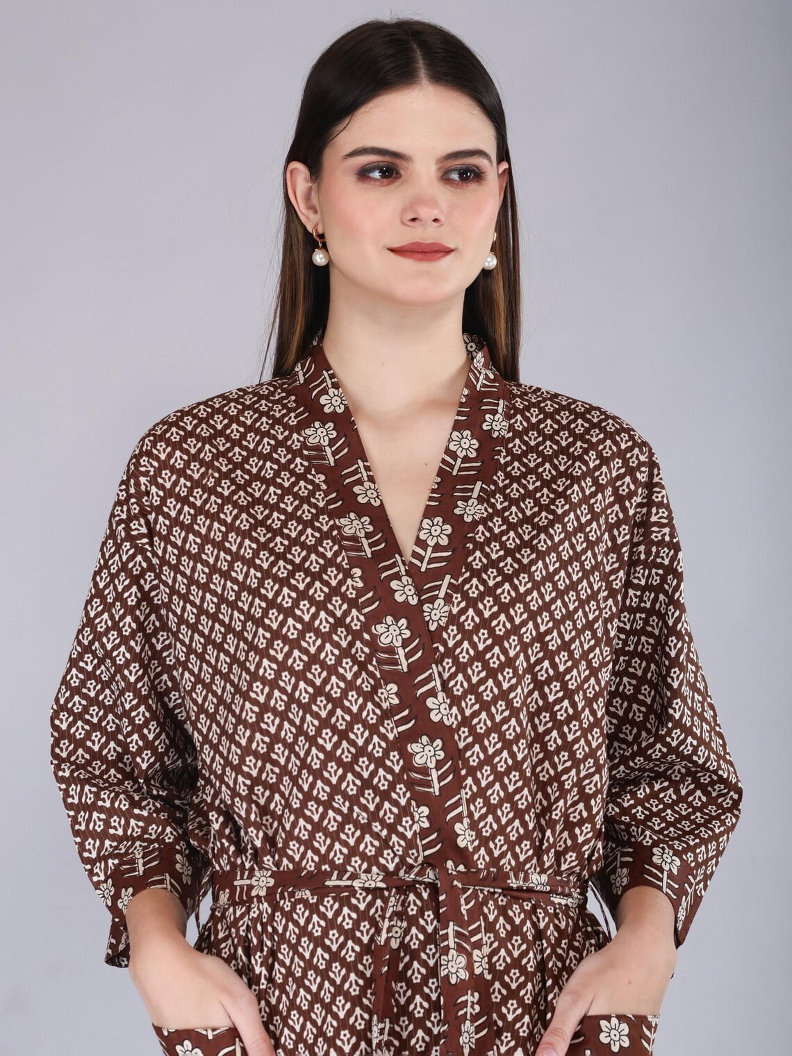 cotton floral dressing gown Robes
