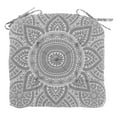 thumbnail image 1 of Handmade Cotton Mandala U Shaped Tuffted Thick Chair cushion pads 16''x16'' with Ties for Armchairs Dining Office Chair Grey, 1 of 5