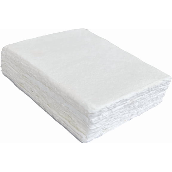 Handmade Cotton Paper with Deckle Edge Recycled Cotton Rag Mixed Media Card Stock for Watercolor, Writers, Invitations, Crafts (150gsm, 6x8 inch "A5", 50 Pack)