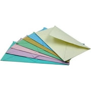 Handmade Cotton Rag Textured Paper Envelopes Deckle Edge-Thick 150 GSM Recycled Khadi Paper-Assorted Multicolor, Size: 9x5", Pack of: 10- (ENVL-D-108)