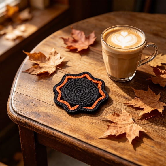 Handmade Cotton Rope Coaster Set – Octagonal Woven Heat-Resistant Trivet for Coffee Mugs, Teacups & Small Pots