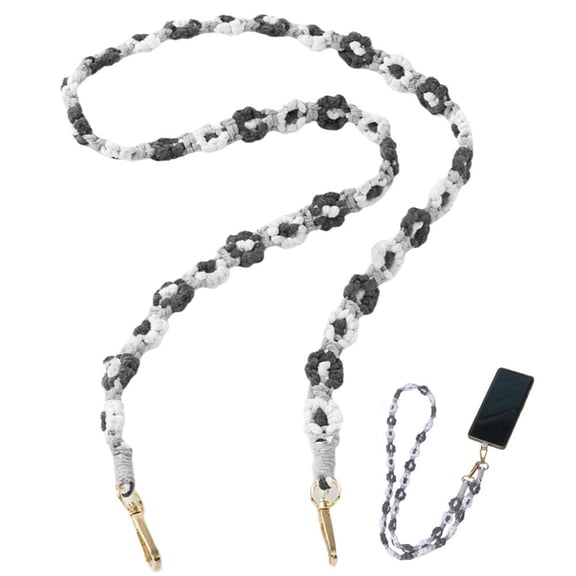 Handmade Cotton Rope Woven Phone Charm Lanyard Ladies Portable Cell Phone Rope Bag Mobile Phone Pendant Lanyard