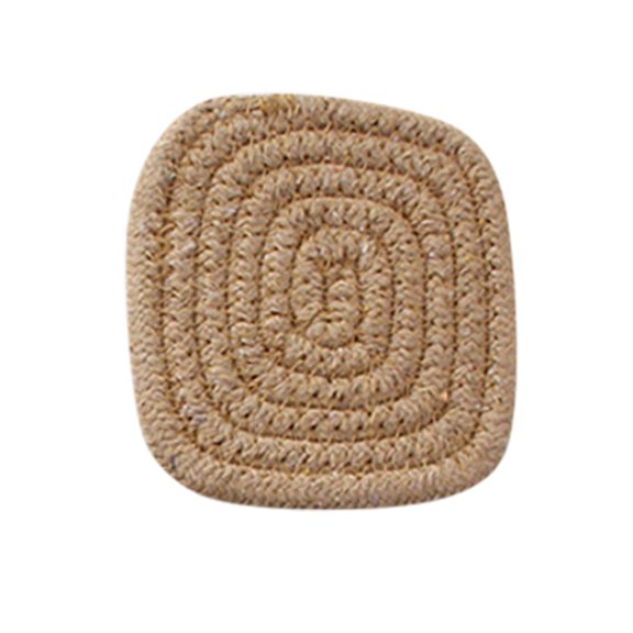 Handmade Cotton Thread Woven Square Coaster 1PC, 4.3"×4.3" Thickened Anti Slip Heat Resistant Tea Coffee Mat, Tableware Dining Pad,1PC,Clearance Sale