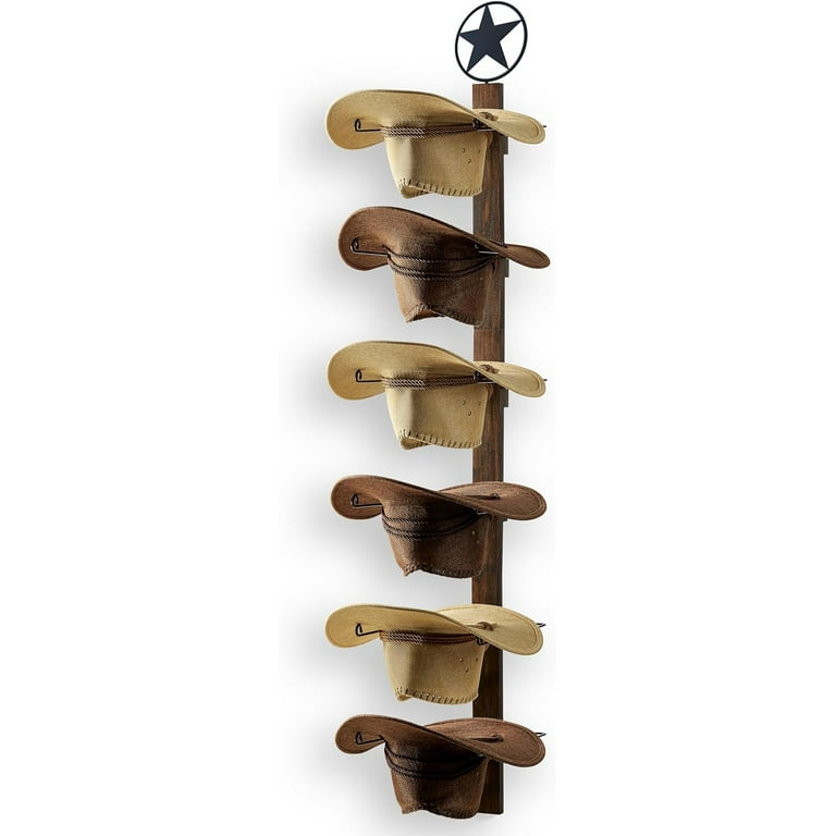 Wooden cowboy hat rack deals