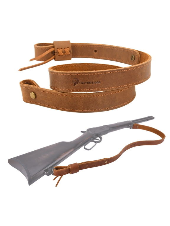 Handmade Cowhide Leather 1 Inch Wide Shotgun Strap Rifle Sling Soft Shoulder Belts