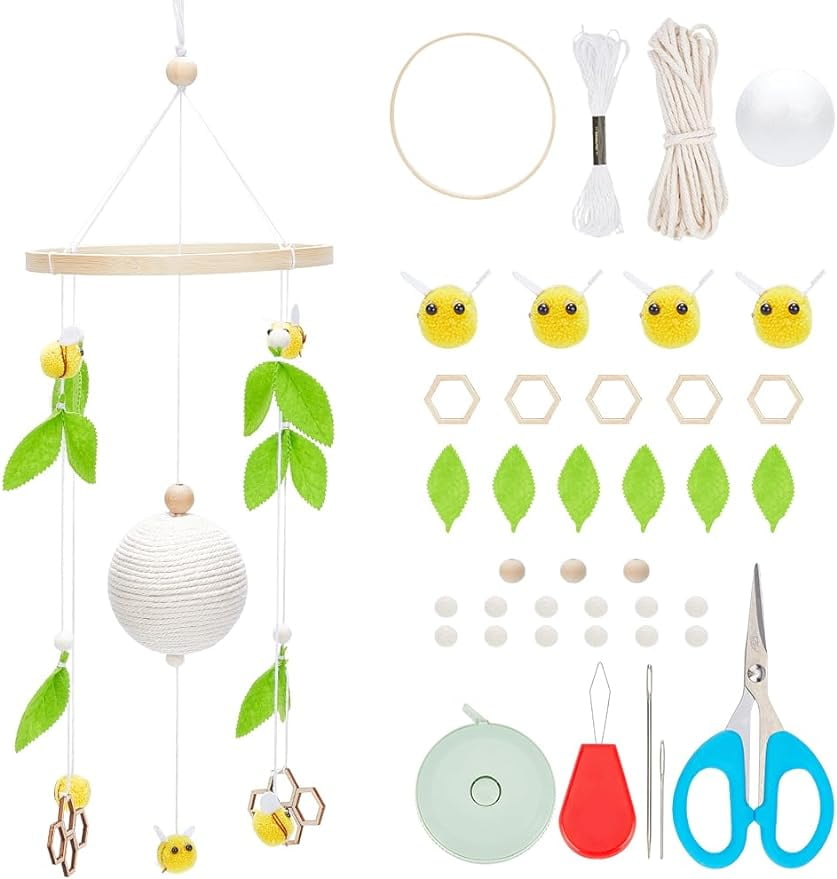 Handmade Crib Mobile Kit Baby Mobile Bumble Bee Design Mobile for Crib
