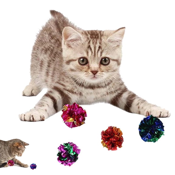 Handmade Crinkle Balls Cat Toys - 20 Pack
