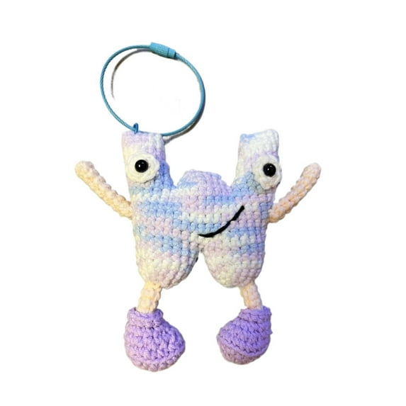 Handmade Crochet Alphabet A-Z Cute Keychain Cartoon Key Ring Letter Keychains For Women Gift For Friends Birthday