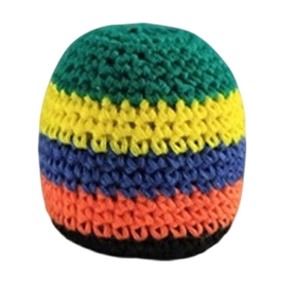 Handmade Crochet Balls Stress Relief Balls Handcrafted Footbag Hac-Sacks Multicolor Cloth Bean Bag Set for Beginners Toss Ball