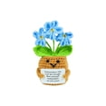 thumbnail image 1 of Handmade Crochet Blue Forget-Me-Not Potted Plant Figurine, Positive Crochet, Emotional Support Crochet, Cute Desk Decor, 3.5X2X4.75 Inch Small Yarn Flower Pot Ornament with, 1 of 3