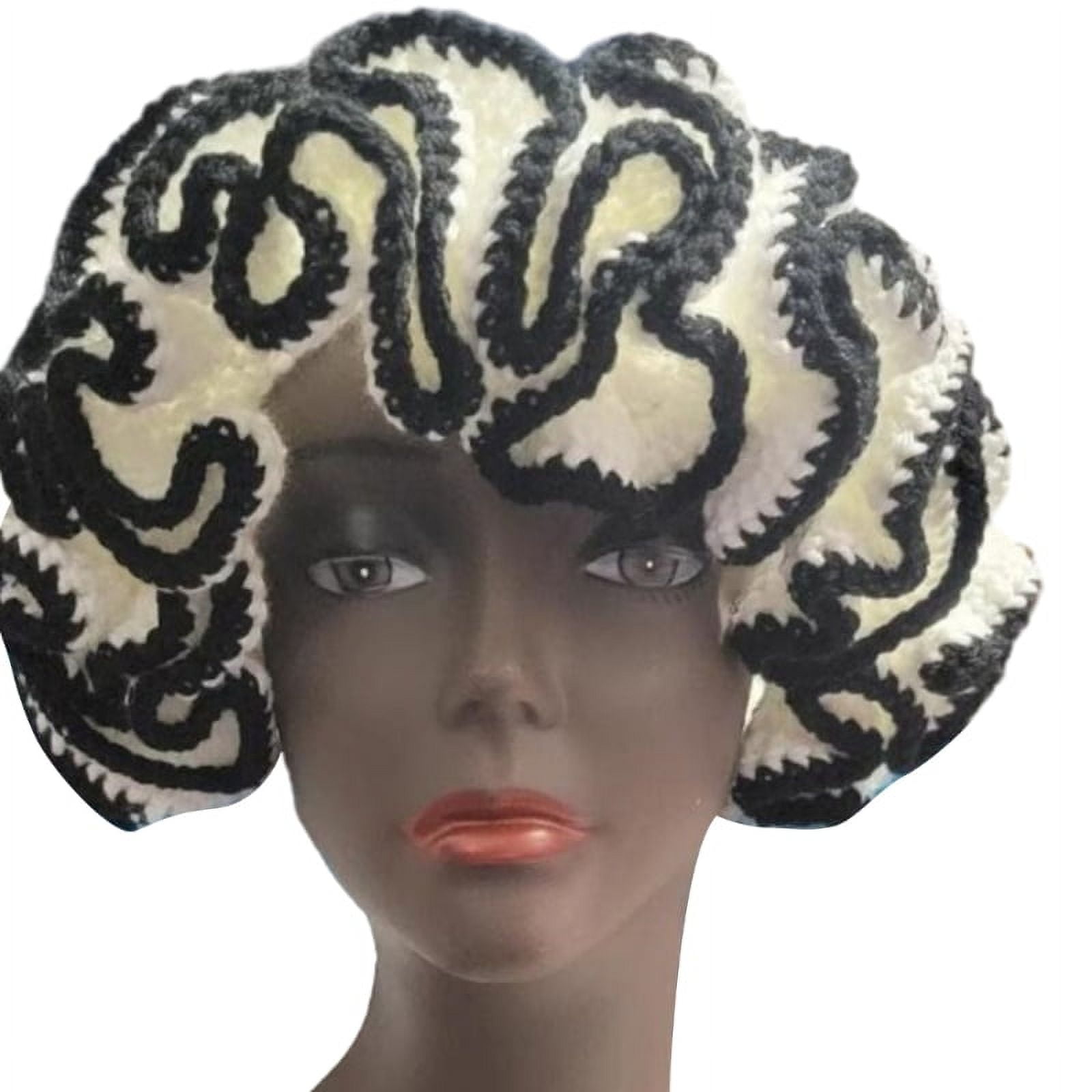 Handmade Crochet Bucket Hat – Ruffled Brim Winter Hat For Women, Purple Fisherman Style 7 thumbnail image