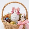 thumbnail image 1 of Handmade Crochet Bunny Egg Decor, Knitted Spring Home Decor, Soft Tabletop Ornaments for Festive or Seasonal Display, 1 of 6