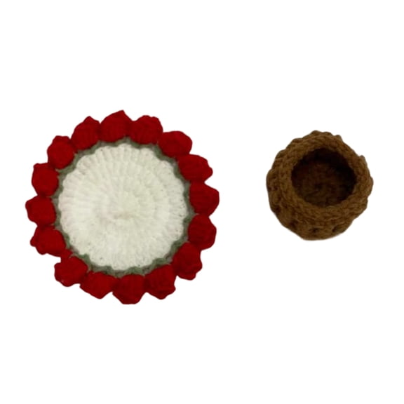 Handmade Crochet Coaster Hot Pad Heat Resistant Table Surface Protection Soft Yarn Material Artisan Kitchen Decor Decorative Round Trivet Hand Woven 6 Inch