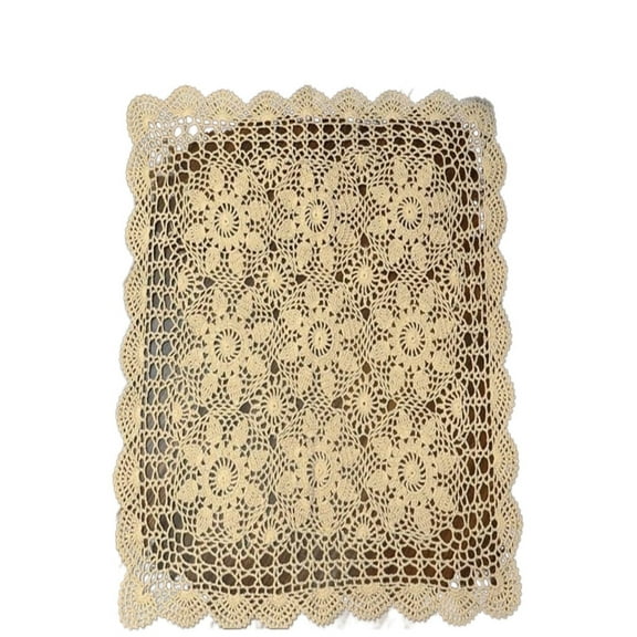 Handmade Crochet Cotton Lace Tablecloth Placemats Doilies Doily Square