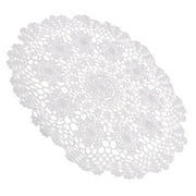 Handmade Crochet Cotton Pmats Doilies for Home/Coffee Shop/Wedding Table Mat Decorative Crafts (15.75inch, 19.69inch) - 40cm