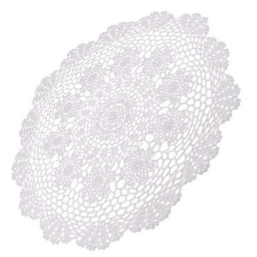 Handmade Crochet Cotton Pmats Doilies for Home/Coffee Shop/Wedding Table Mat Decorative Crafts (15.75inch, 19.69inch) - 50cm