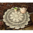 thumbnail image 1 of Handmade Crochet Cotton Table Cloth Lace Doilies Round Lace Tablecloths 18 Inches., 1 of 7