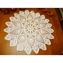 Handmade Crochet Cotton Table Cloth Lace Doilies Round Lace Tablecloths 20 Inches.