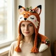 thumbnail image 1 of Handmade Crochet Craft Set Animal Hood Hat DIY Crochet Kit All‑In‑One Handcraft Set for Beginner Crafters Adults Fall Winter Hand‑Making Hobby Project, 1 of 3