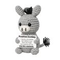 thumbnail image 1 of Handmade Crochet Donkey Doll Knitted Animal Figurine with Printed Message Card Small Desk Shelf Decorative Plush Style Accent, 1 of 4