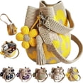 thumbnail image 1 of Handmade Crochet Flower Tote,Knit Floral Purse Bag Boho Woven Beach Handbags Crossbody Shoulder Bag for Women Vacation, 1 of 7