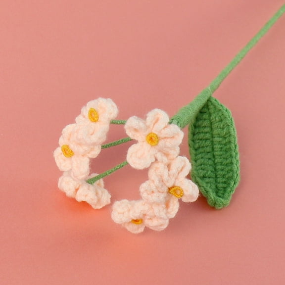 Handmade Crochet Forget-me-not Bouquet-Small Fresh Simulation Flower Office Garden Decoration Knit Flowers