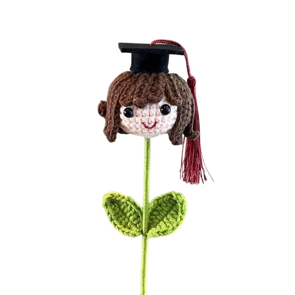 Handmade Crochet Graduation Flower Doll with Cap | Unique Graduation Gift | Home Decor | Graduation Keepsake | 12 Inches