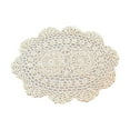 thumbnail image 1 of Handmade Crochet Lace Doilies Oval Placemats 4x4 Inch Cotton Doilies for Tables Furniture Dressers End Tables Lace Placemats Decorative Table Doilies, 1 of 4